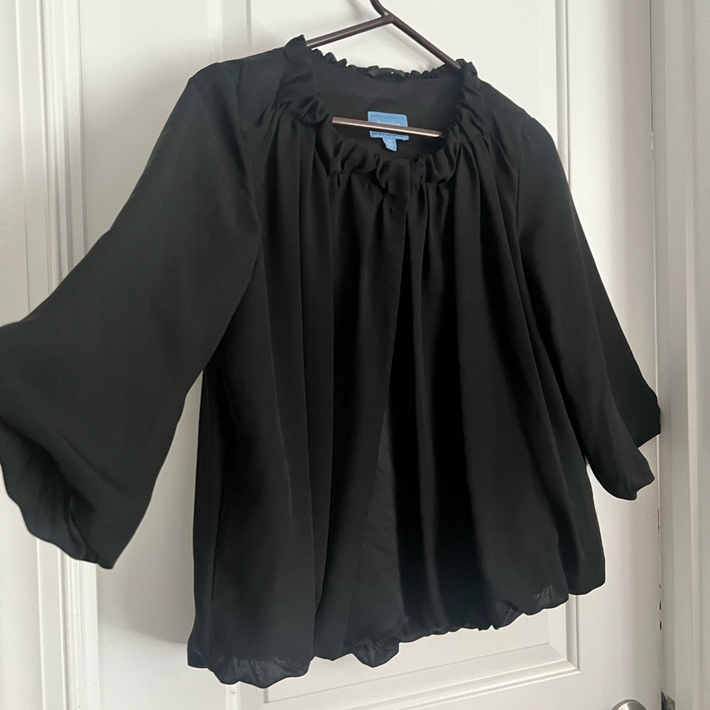 Simply Vera Vera Wang Black Cape Jacket | xs